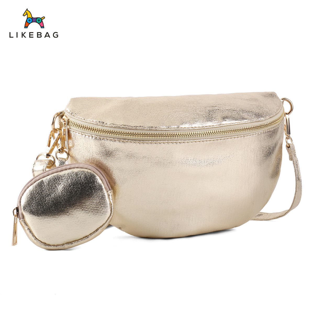 Trendy Innovative Women's Metal Leathern Shopping Women's Messenger Bag