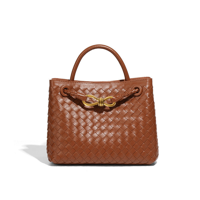 Women's Bow Hand-woven Simple Portable Classic Style Women's Shoulder Bag