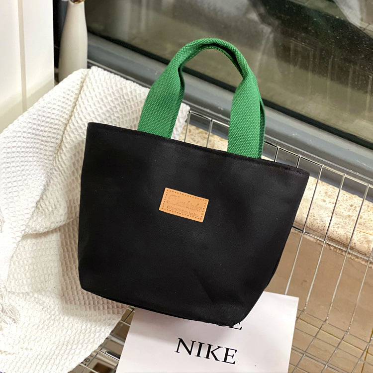 Volume Simple Canvas Lunch Box Hand Handbags
