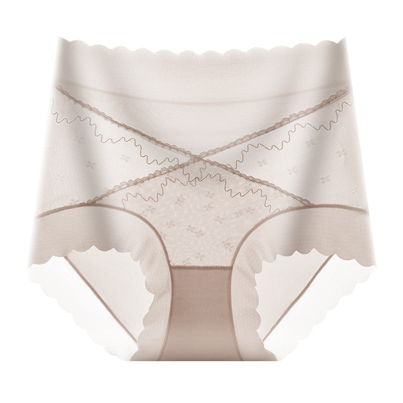 Women's Sexy Lace High Waist Light Plastic Panties