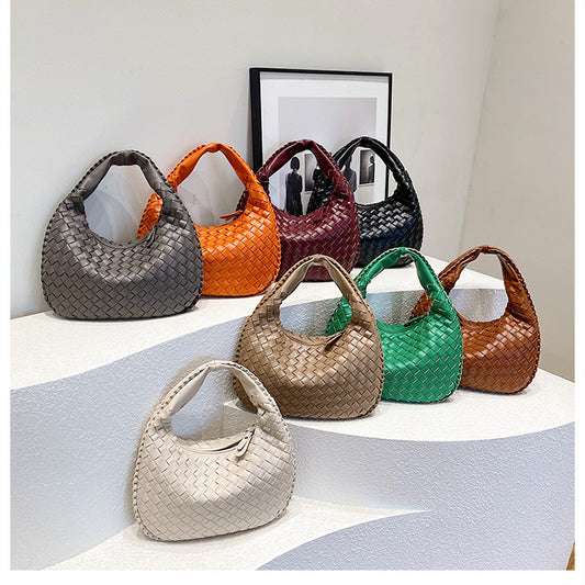 Women's French Texture Woven Elegant Underarm Niche Bags