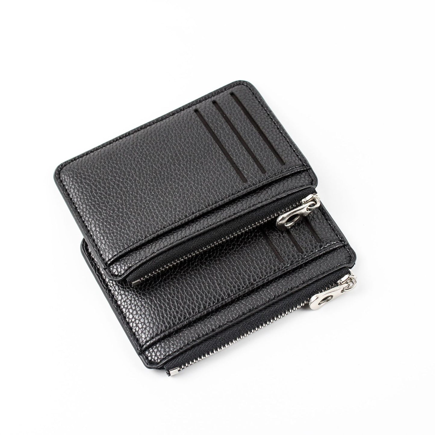 Fashion Creative Zipper Large Capacity Litchi Card Holder