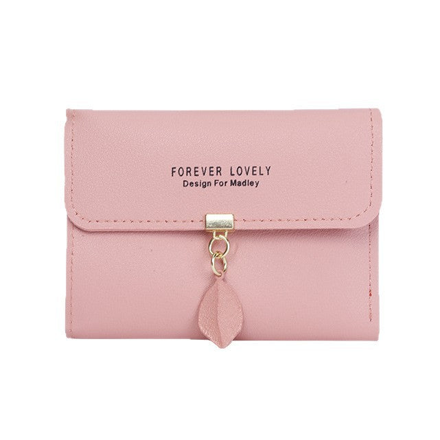 Female Short Korean Fashion Fresh Leaves Purses