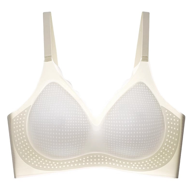 Women's For Seamless Summer Thin Big Breast Concealing Gathered Ice Everyday Bras