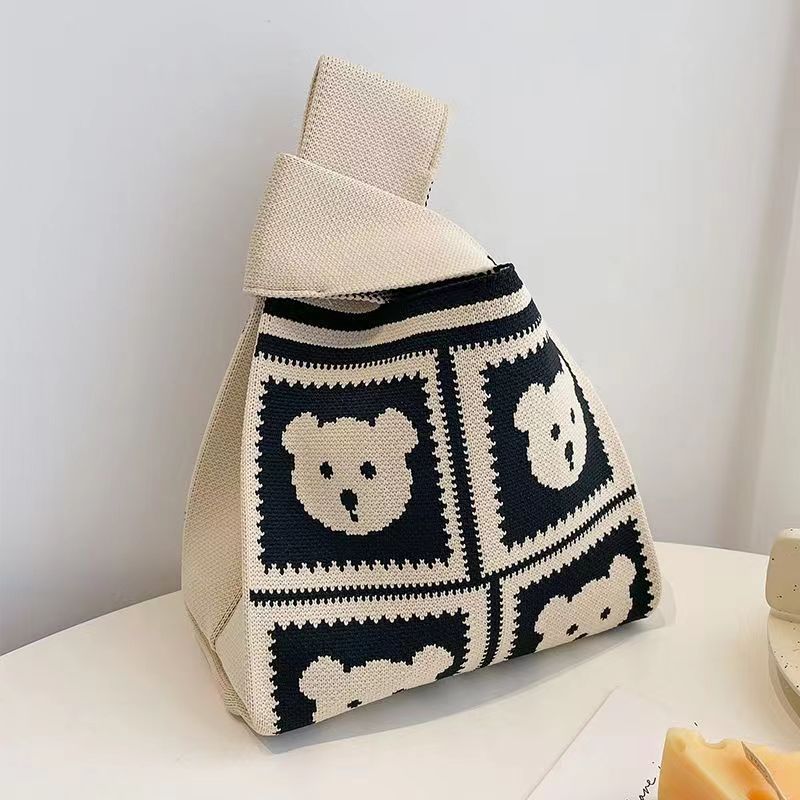 Women's Handmade Cute Animal Versatile Knitted Handbags