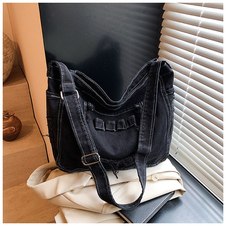Leisure Denim Large Capacity Simple Commute Bags