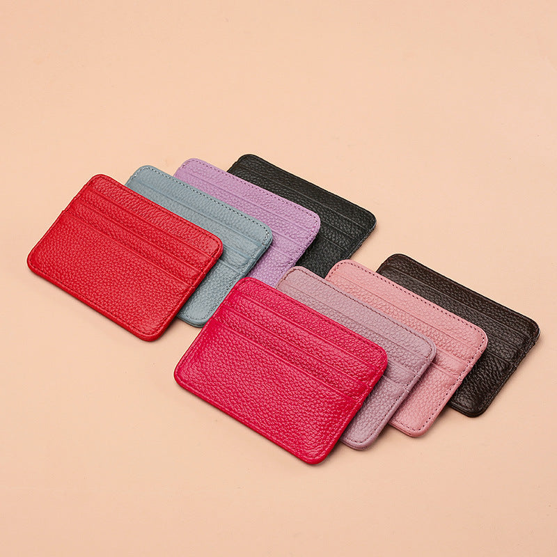 Leather Multiple Slots Simple Compact First Card Holder