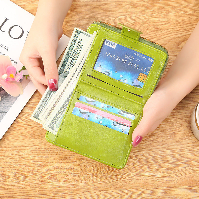 Women's Short High-grade Clutch Multiple Slots Large Ladies Wallet