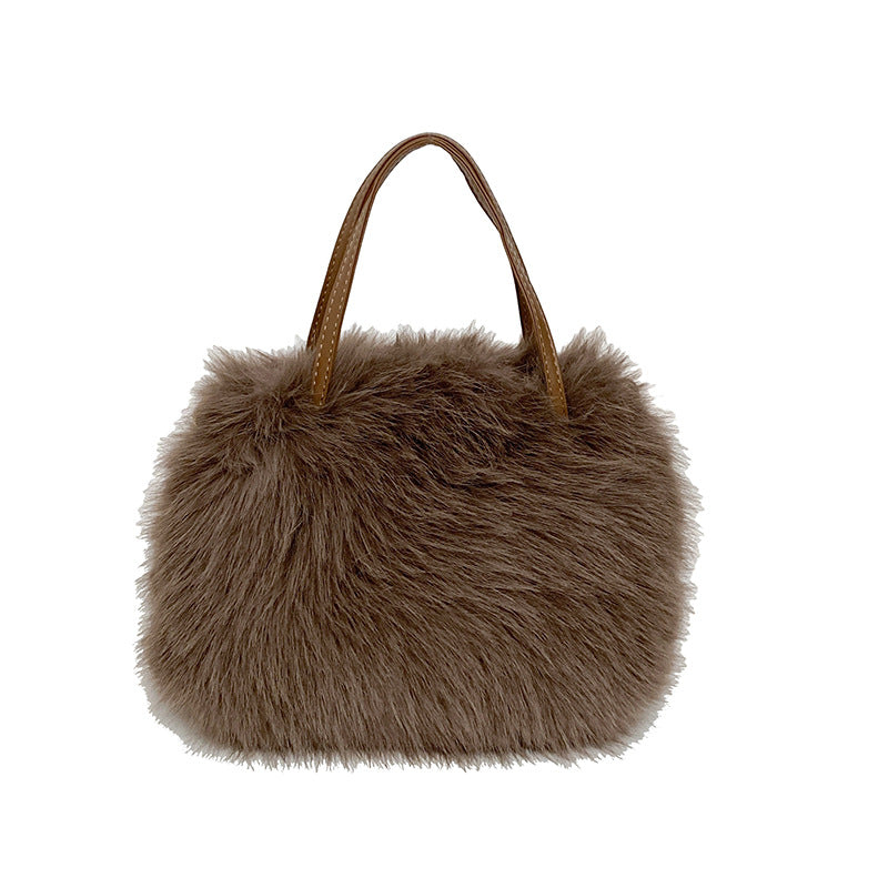 Women's Furry Simple Fashion Plush Texture Women's Messenger Bag