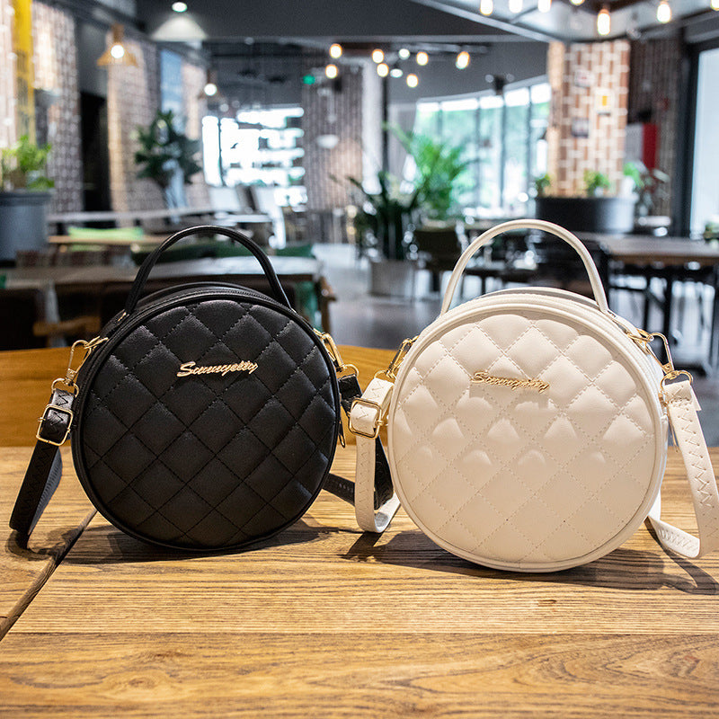 Women's Style Color Matching Geometric Rhombus Embroidered Letters Standard Bags