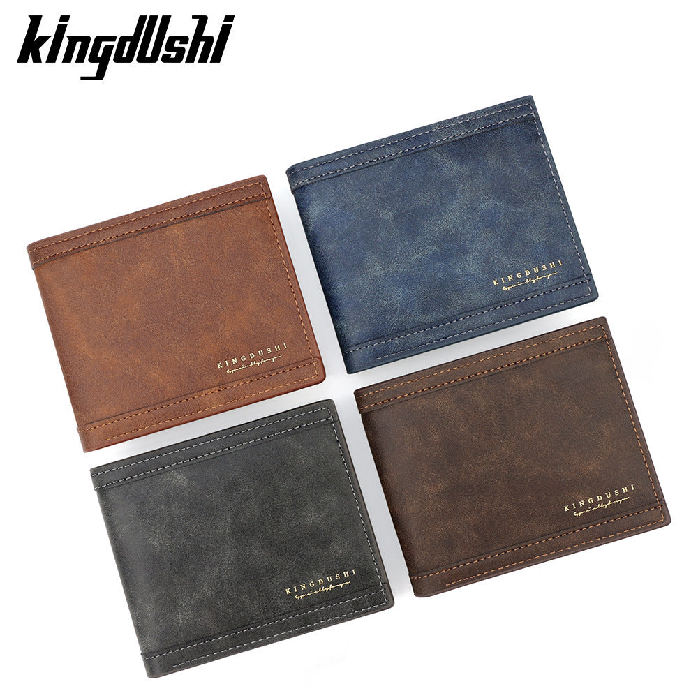 Men's Short Frosted Thin Open Zipper Pocket Bags