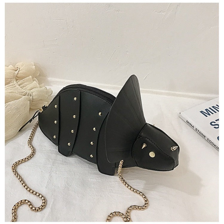 Women's Funny Personality Triceratops Dinosaur Style Rivet Women's Messenger Bag