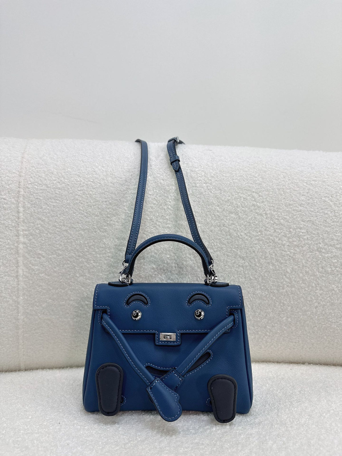 Crocodile Pattern Cowhide Millennium Doll Kelly Mini Bags