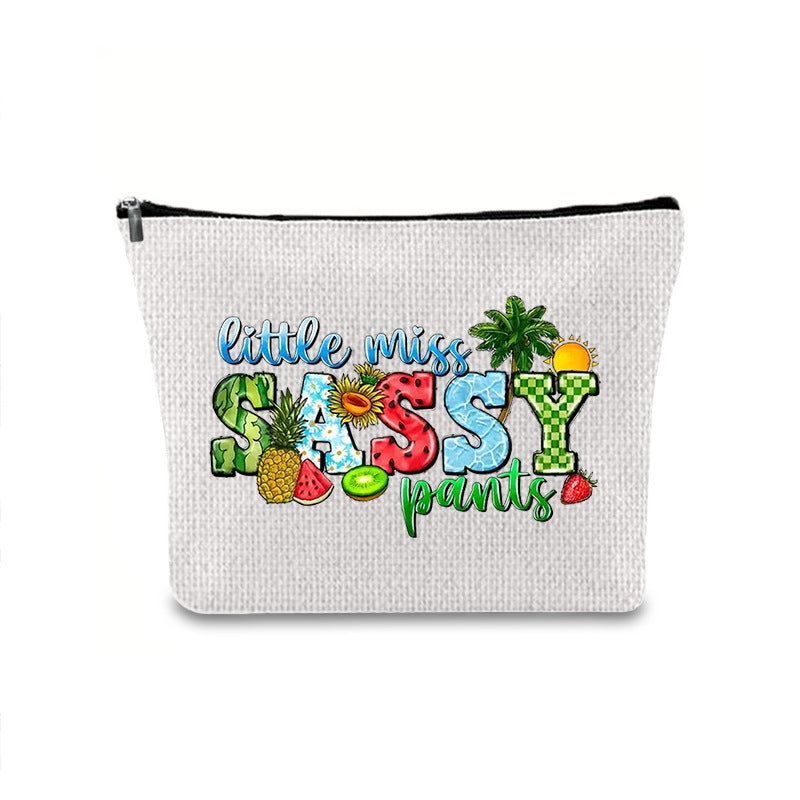 Printing Buggy Large Capacity Simple Zipper Makeup Bag