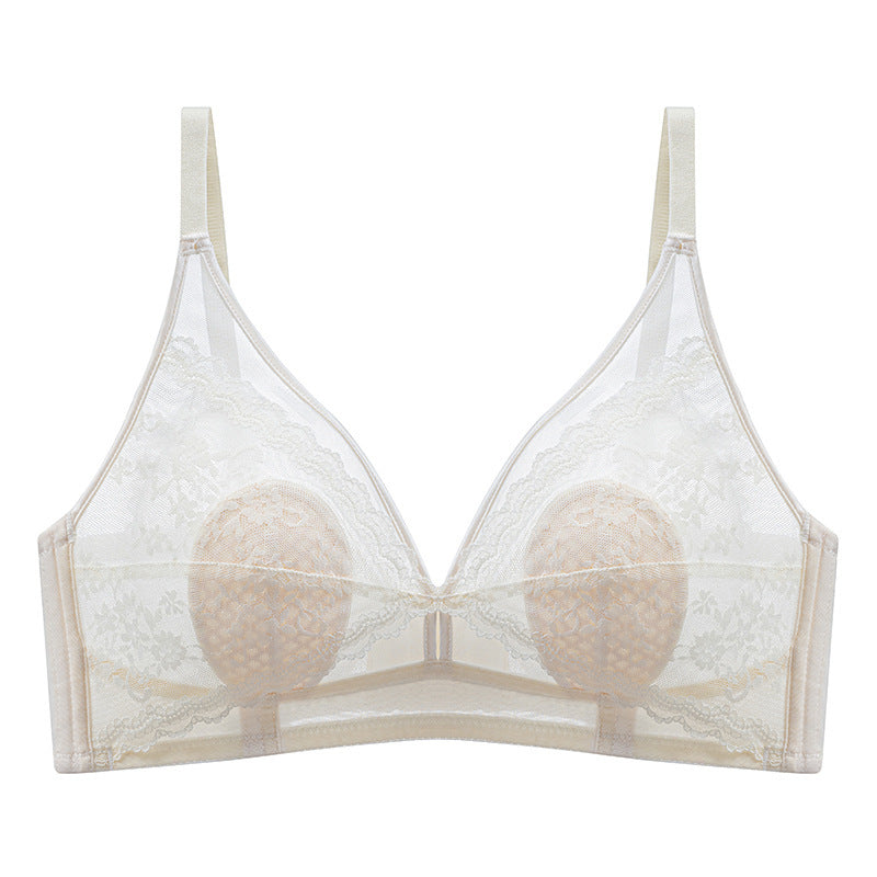 Underwear Big Chest Small Thin Breathable Crystal Glasses Lightweight Bras