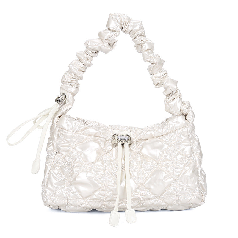 Women's Popular Underarm Stylish Lightweight Idle Style Pleated Cloud Large Bags