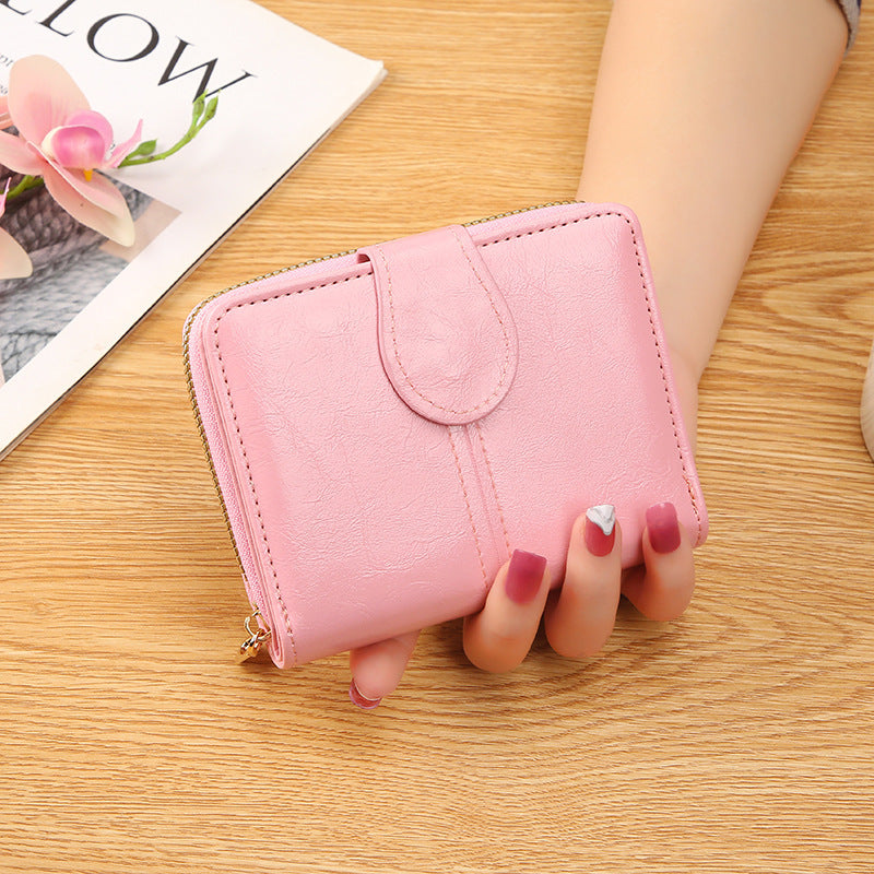 Women's Short High-grade Clutch Multiple Slots Large Ladies Wallet
