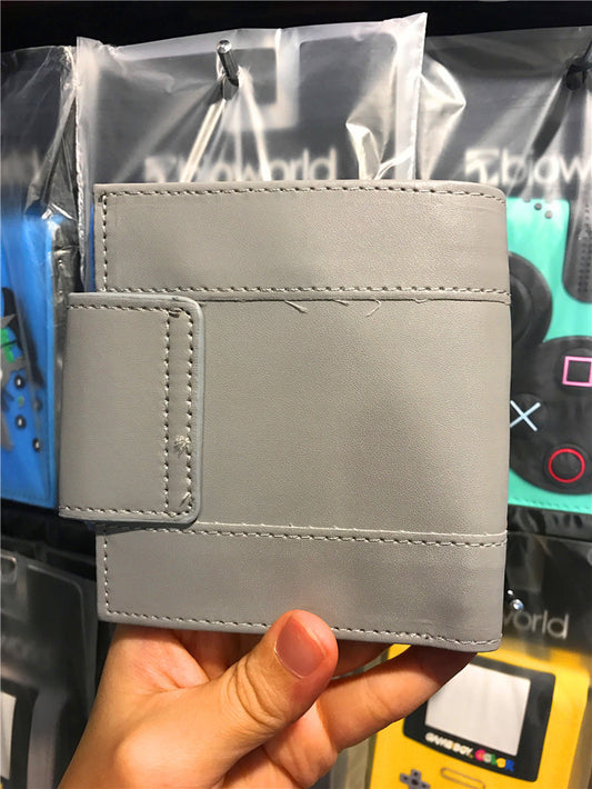 Men's Unique Cool Short Gray Bifold Coin Purses