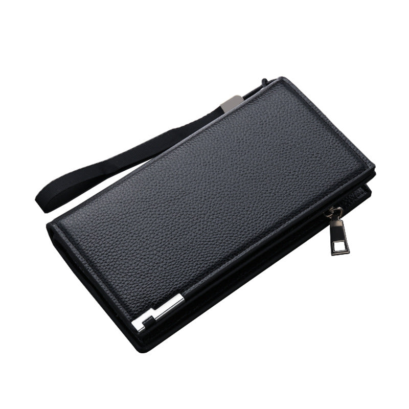 Men's Zipper Fashion Mobile Large Capacity Long Business Simple Handbags