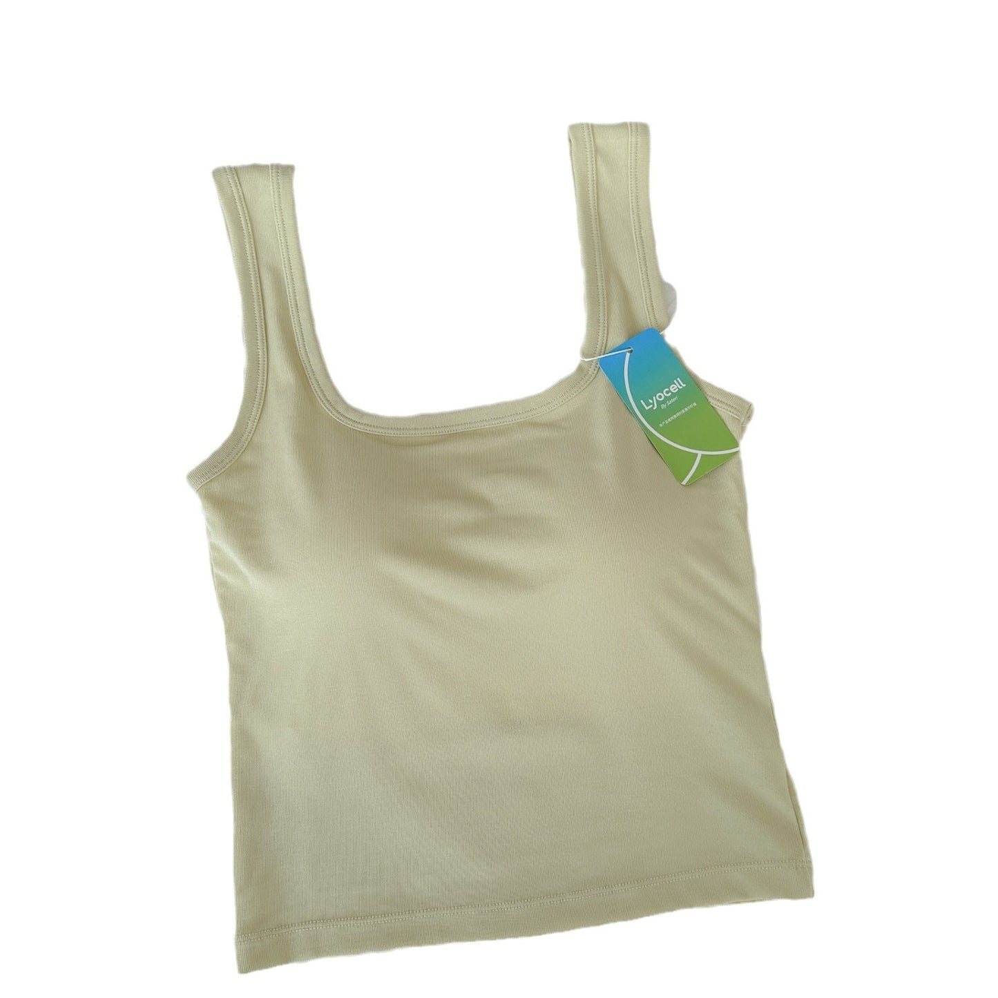 Wide Shoulder Strap Vest Cotton Underwear Fixed Integrated Coaster Bras