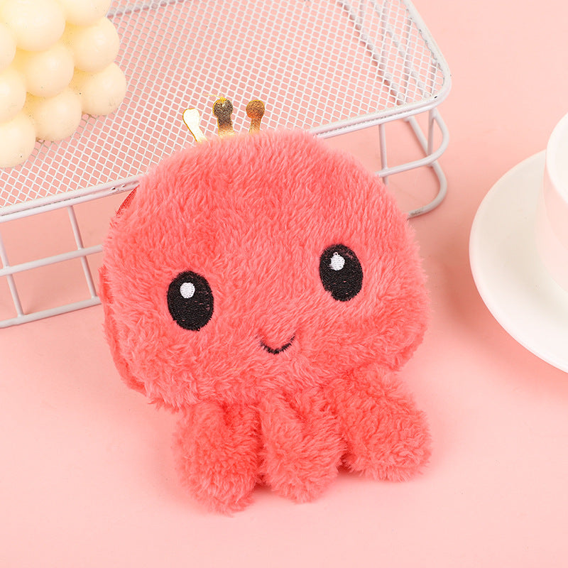 Korean Cute Octopus Cartoon Portable Mini Coin Purses