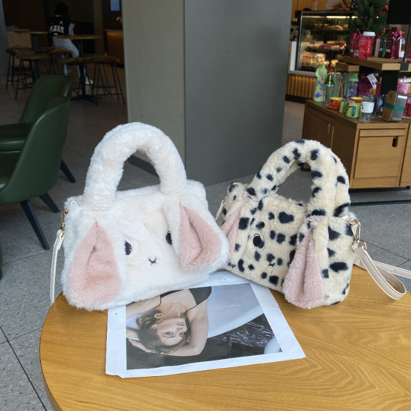 Cartoon Rabbit Plush High-grade Large Capacity Cute Women's Messenger Bag