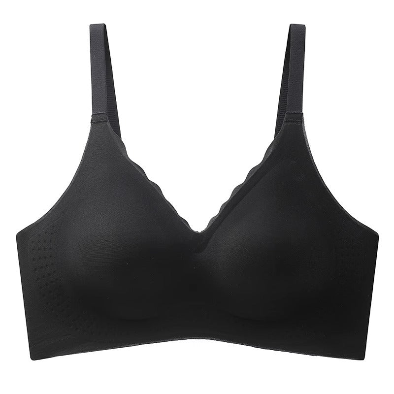 Women's For Seamless Summer Thin Big Breast Concealing Gathered Ice Everyday Bras