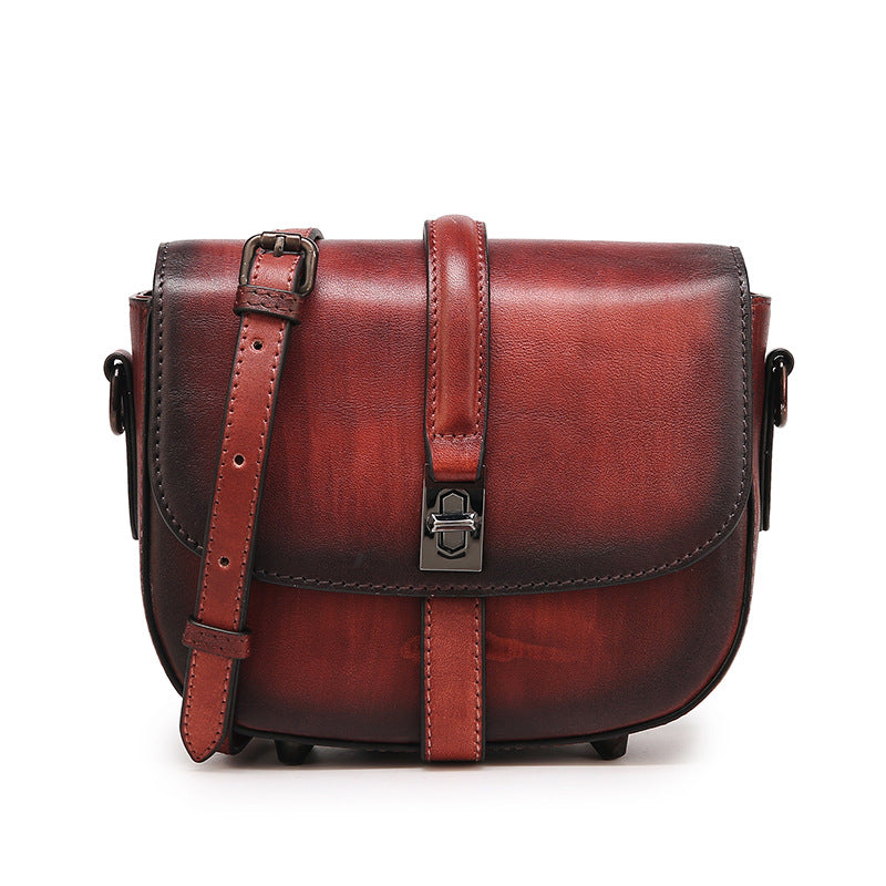 Women's Genuine Leather Pure Hand-rub Color Retro Bags