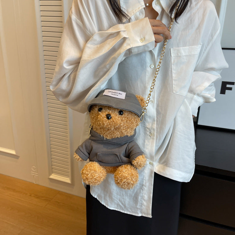 Plush Dressing Bear Maiden Fresh Sweet Shoulder Bags