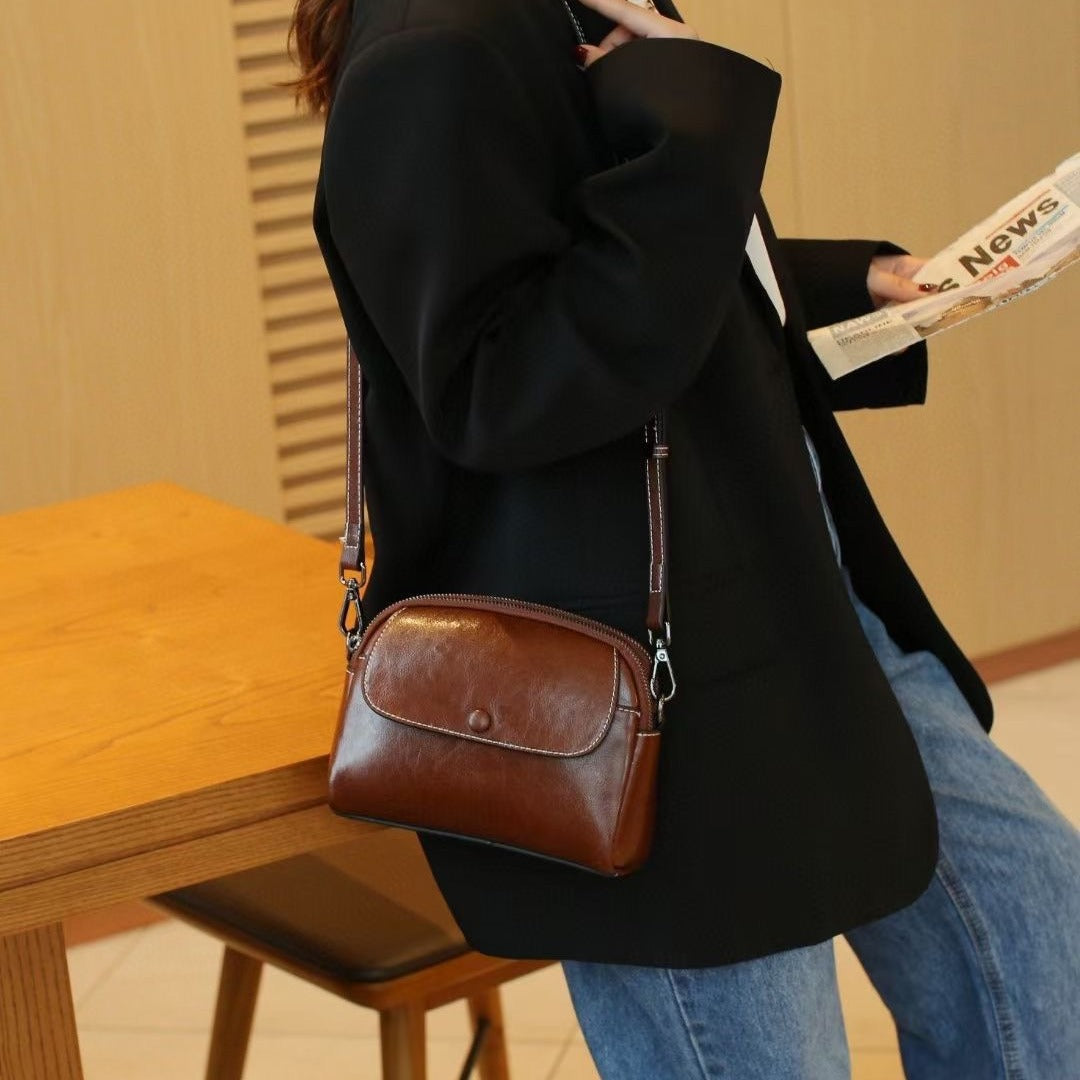 Women's Summer Genuine Leather Mobile Mini Women's Messenger Bag