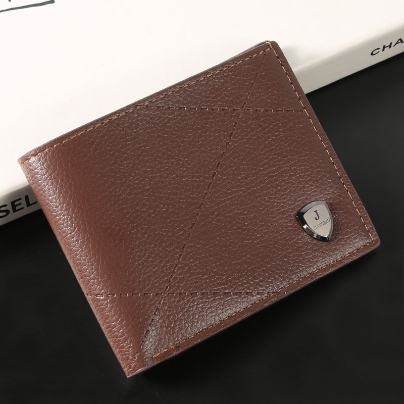 Men's Slots Fashion Leisure Male Youth Thin Two-fold Horizontal Men's Wallets