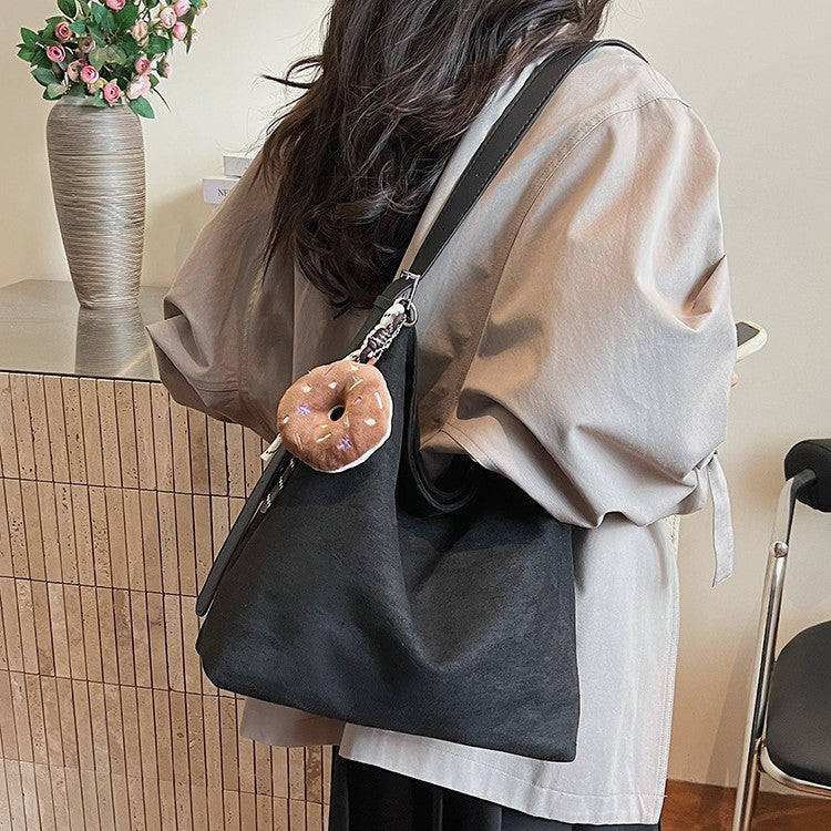 Women's Suede Simple Fashion Leisure Commute Retro Large Women's Shoulder Bag