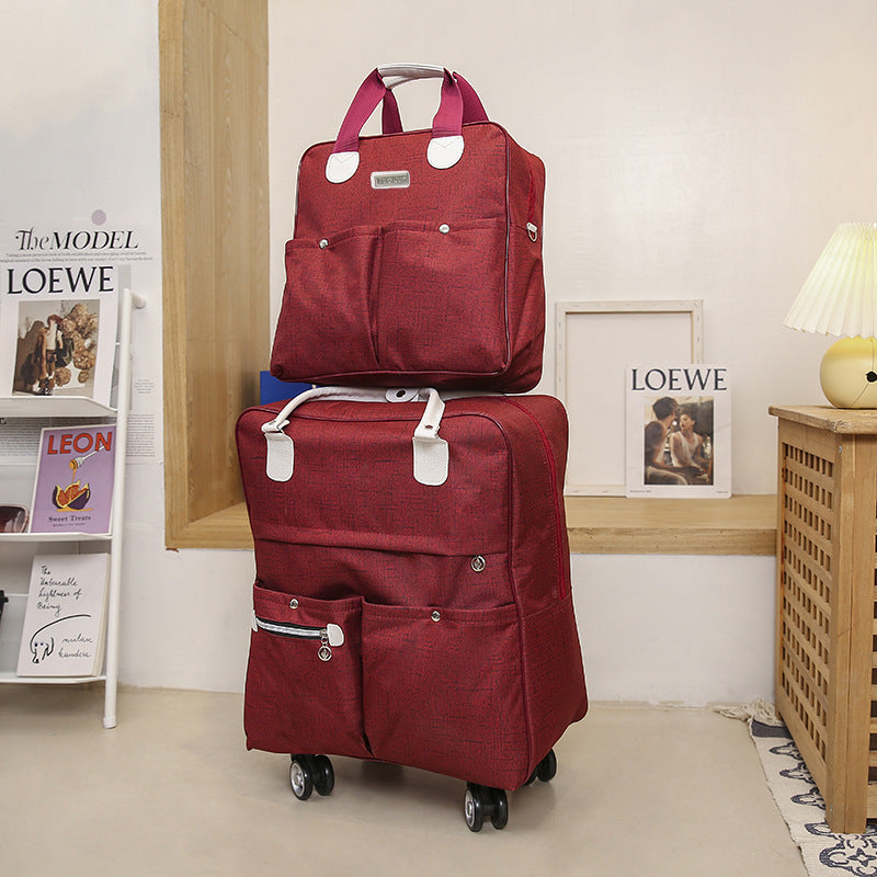 Women's Innovative Portable Folding Buggy Printing Travel Bags