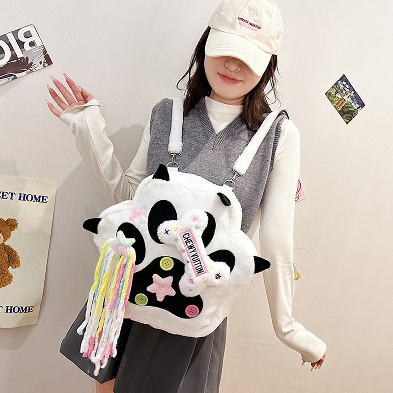 Cute Tassel Cat's Paw Niche Large Backpacks