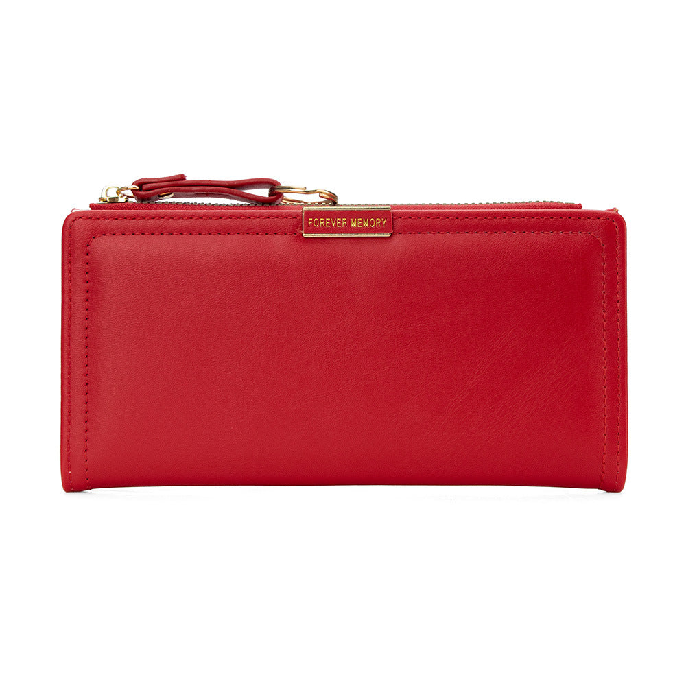 Women's Korean Fashion Clutch Fashionable Solid Color Ladies Wallet