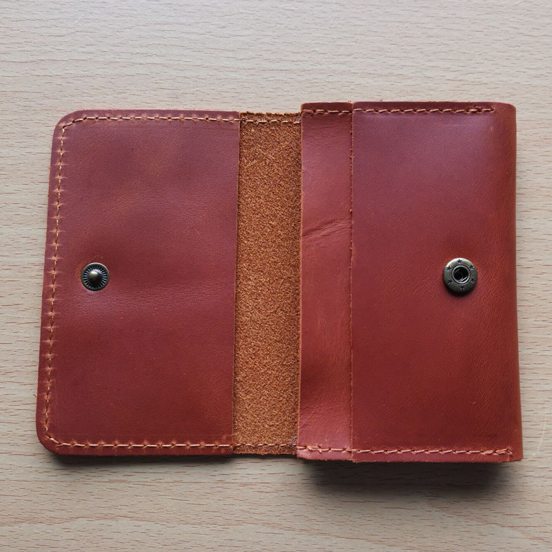 Men's First Layer Cowhide Driving License Leather Card Holder