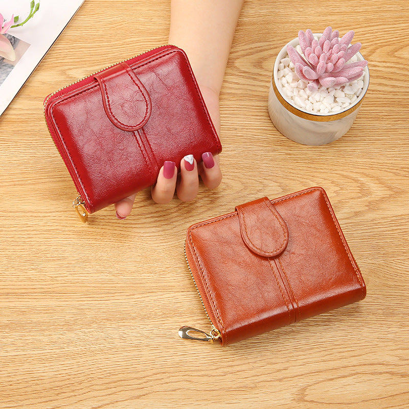 Women's Short High-grade Clutch Multiple Slots Large Ladies Wallet