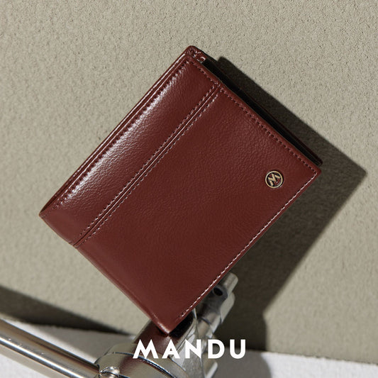 Leather For Man Two Fold Dollar Men's Wallets