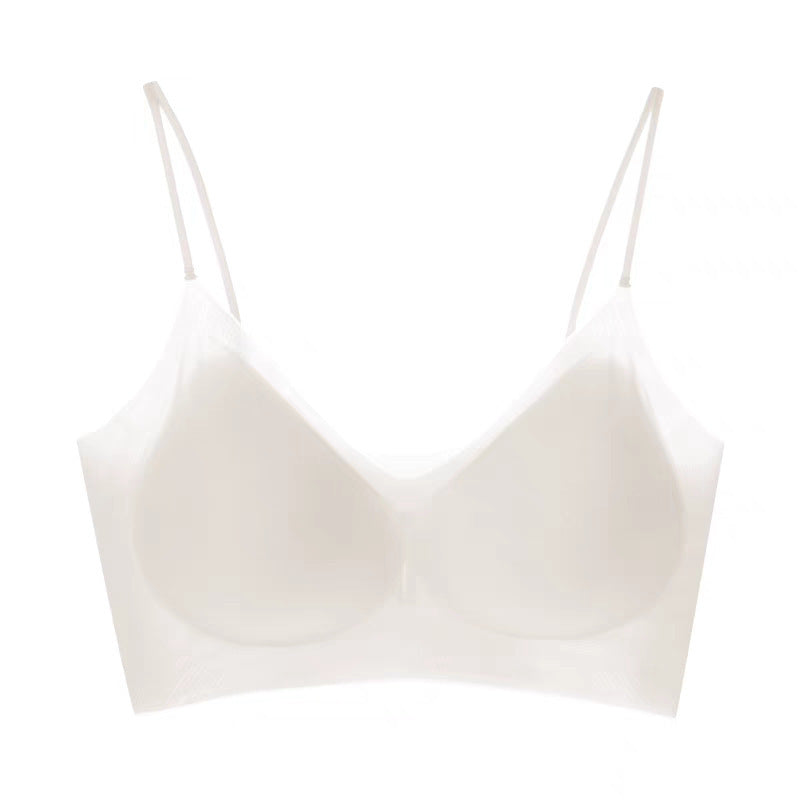 Women's Thin Strap Seamless Underwear Sling Breathable Air Conditioning Cool Tanks Camis