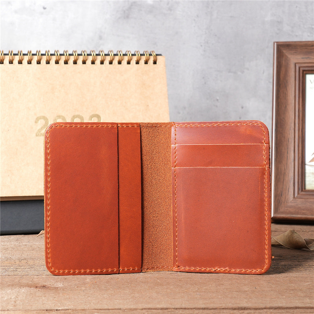 Men's Leather Crazy Horse Driving License Vintage Card Holder