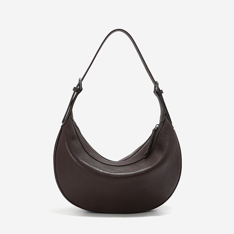 Women's Large Capacity Commuter High-grade Genuine Cowhide Niche Women's Shoulder Bag