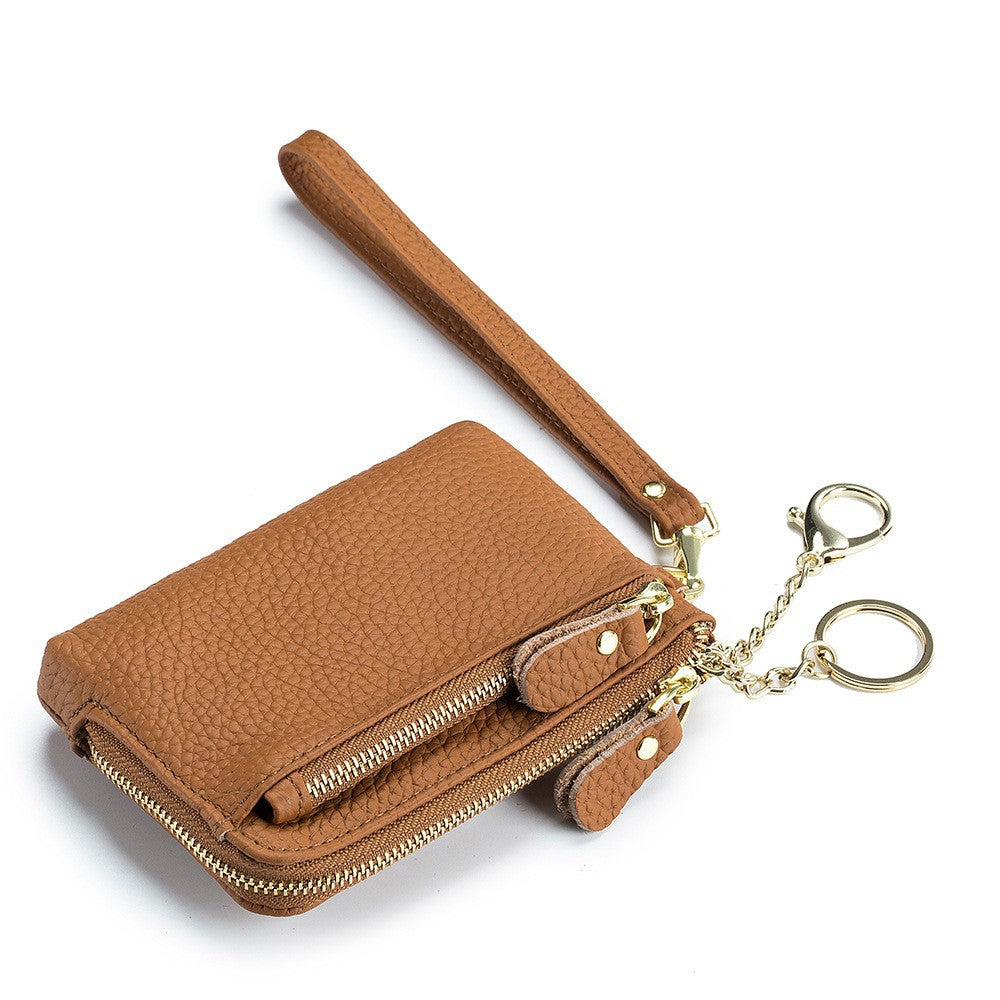 Graceful Cowhide Hand Strap Simple Multifunctional Coin Purses