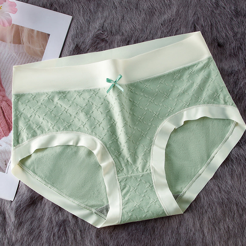 Women's Purified Cotton Underwear Briefs Comfortable Jacquard Panties