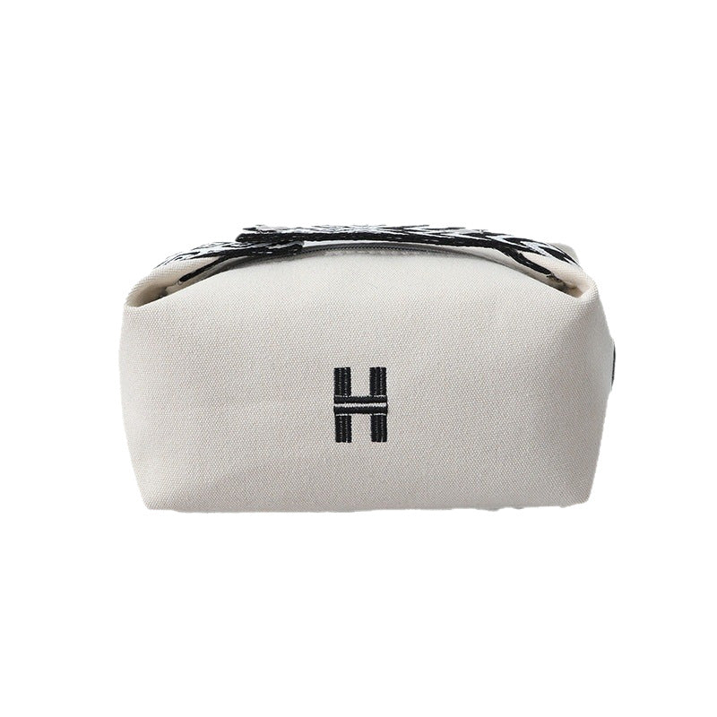 Women's Home Lunch Box Toiletry Canvas Portable Cosmetics Makeup Bag