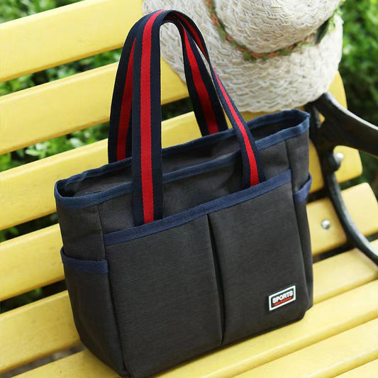 Women's Lunch Solid Color Retro Hand White Handbags