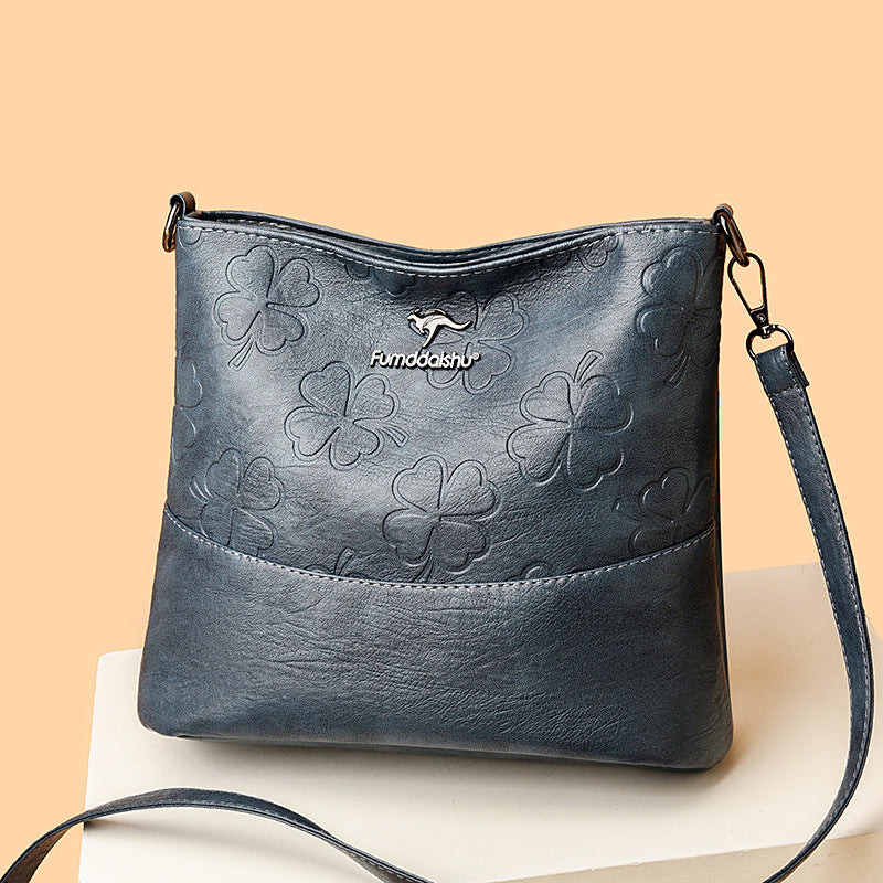 Women's Fashion Mom Leather Embossed Large Capacity Women's Messenger Bag