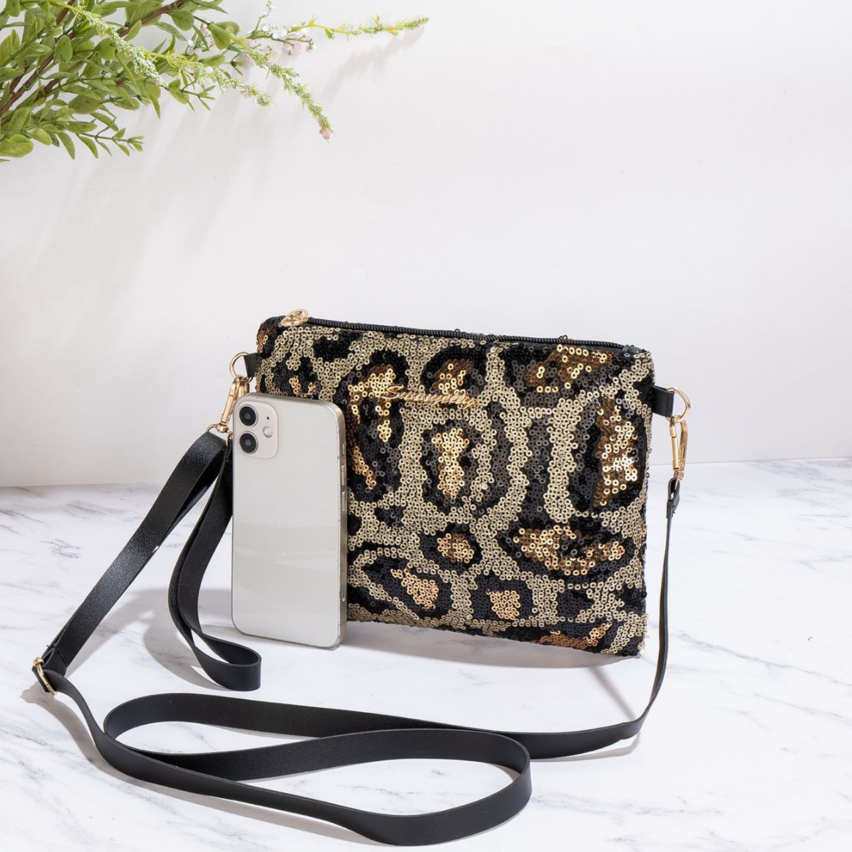 Women's Sequined Zipper Dinner High Sense Fashion Chain Handbags