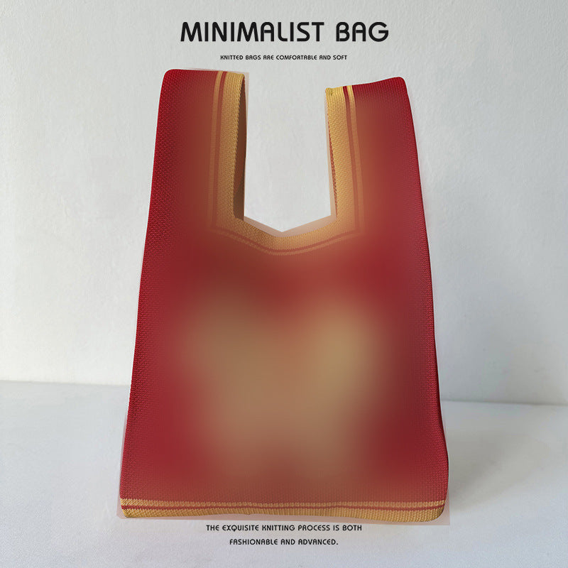 Women's Festive Gift Knitted Lucky Trendy Persimmon Handbags