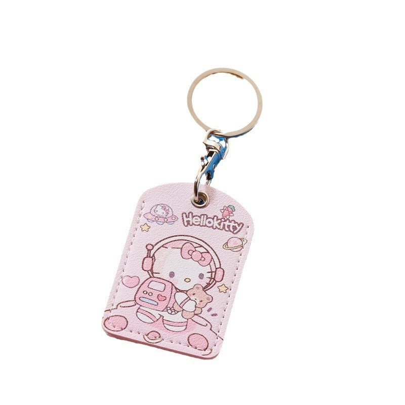 Rectangular Community Control Protective Elevator Leather Card Holder