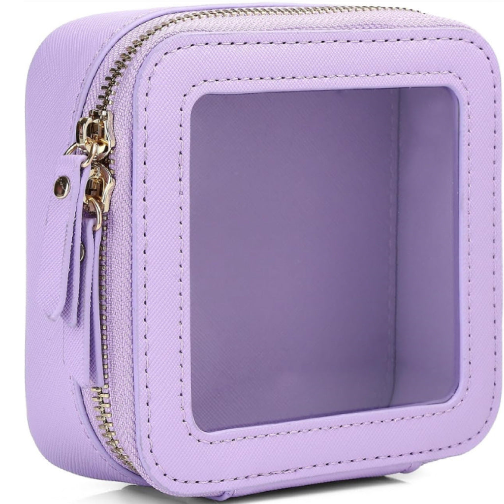 Transparent Portable Compact Cosmetics Storage Box Bags